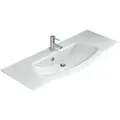 Produktbild: Sadena Waschbecken, Weiß, Glas, 117x1.5x49.1 cm, Made in Germany, Badezimmer, Waschbecken & Armaturen, Waschbecken