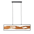 Produktbild: Brilliant LED Pendelleuchte 100cm Schwarz/Holz, Aluminium/Metall/Holz Pendelleuchte LED Holz, Deckenlampe LED Pendelleuchte Holz Pendelleuchte Esstisch, Lampe Holz Wohnzimmerlampe LED Adjustable Lamp