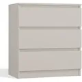 Produktbild: Malwa - Kommode Mit Drei Schubladen, Greige, 70 Cm - Selsey