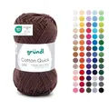 Produktbild: Gründl Wolle Cotton Quick uni - dünne Wolle zum Häkeln - Strickgarn - Häkelgarn - Glänzend und hautfreundlich - 100% Baumwolle - 1 Knäuel 50 g / 125 m - Nadelstärke 3-4 - Schokolade