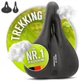 Produktbild: Velmia Fahrradsattel [Trekking] – bequemer Sattel für Männer und Frauen – Konzept 3 Zonen – wasserdichter Fahrradsitz mit ergonomischem Design