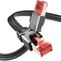 Produktbild: Cat 8 LAN Kabel, 1m, 40 Gbps, 2000 MHz, Ethernet, S/FTP, Flach, Nylon