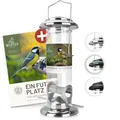 Produktbild: wildtier liebe Körner-Futterspender 23,5cm Silber Edelstahl Vogelfutterspender