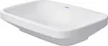 Produktbild: Duravit Aufsatzbecken DURASTYLE ohne Überlauf, Hahnlochbank, 600 x 380 mm, geschliffen, ohne Hahnloch weiß