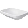 Produktbild: Duravit Aufsatzbecken DuraStyle 60cm ohne Überlauf, ohne Hahnlochbank, 03496000001, Farbe: Weiß mit Wondergliss