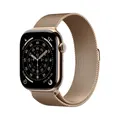 Produktbild: Apple Watch Series 11 GPS + Cellular 46mm Gold Titanium Case with Gold Milanese Loop - M/L (MFD84ZR/A)