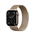 Produktbild: Apple Watch Series 11 GPS + Cellular 46mm Gold Titanium Case mit Gold Milanese Loop - M/L MFD84ZR/A
