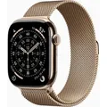 Produktbild: APPLE Watch Series 11 GPS + Cellular 46mm Goldenes Titan Case mit Goldenem Milanaise Loop - M/L