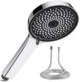 Produktbild: Duschkopf mit Schlauch, Hochdruck Handbrause mit 5 Strahlarten, Duschbrause m...