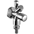 Produktbild: SCHELL Eckventil Kombi Comfort, 2 Geräteanschlüsse, 1/2 Zoll x 3/8 und 3/4 Zoll, chrom, selbstdichtend