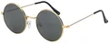 Produktbild: Herren Sonnenbrille Rund Form Designer 80er Modern Urlaub Sommer Strand 30559 Schwarz-Gold