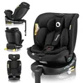 Produktbild: Lionelo Kindersitz Navy i-Size 360° EasyTurn-Drehbasis, 40-150 cm, Montage mit ISOFIX und einem Stützfuß, R129-Norm - Schwarz