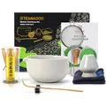 Produktbild: TEANAGOO Matcha Set | Matcha Tea Set | Matcha Schale |matcha Besen set|Matcha Schüssel mit Ausgießer Bambus Matcha Whisk-7 Stück Matcha Whisk Sets für Matcha Maker,N3, Hellgrau