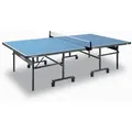 Produktbild: JOOLA Outdoor Tischtennisplatte Rally TL - Profi Tischtennistisch 6 MM Aluminium -Verbundoberfläche Wetterfest - Klappbares Untergestell - Blau/Grün