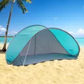 Produktbild: Pop Up Strandmuschel 210 x 110 x 90cm Polyester UV50+ Sonnen Schutz Muschel neu