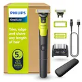 Produktbild: Philips OneBlade 360 Face & Body mit App-Anbindung - Elektrischer Bartschneider, Rasierer und Bodygroom mit 360-Technologie, verstellbarer 5-in-1-Trimmaufsatz, 1x Körper-Kit, Reiseetui, QP4631/65
