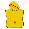 Produktbild: Borussia Dortmund BVB BADEPONCHO 46 X 46 CM: Flauschiger Poncho für Kinder, Made in Europe, 100% Baumwolle, mit Kapuze, Kängurutasche und BVB-Logo