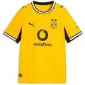 Produktbild: PUMA Fußballtrikot BVB HOME JERSEY REPLICA JR für Jugendliche, mit Print-Applikationen, atmungsaktiv gelb 176 EU