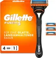 Produktbild: Gillette Fusion5 Rasierer für Männer, 1 Rasierer, 4 Ersatzklingen, mit Gleitstre