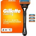 Produktbild: Gillette Fusion5 Rasierer für Männer, 1 Rasierer, 4 Ersatzklingen, mit Gleitstre