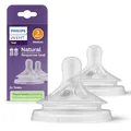 Produktbild: Philips AVENT Natural Response Sauger – 2x Sauger für Babyflaschen mit Durchflussstärke 3, für Neugeborene ab 1 Monat, BPA-frei (Modell SCY963/02)