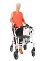 Produktbild: Rollator Gehhilfe Ligero Leichtgewicht 55 x 67 x 81-89,5cm (B/T/H) schwarz langlebig robust Gehrahmen Mobilitätshilfe Größe M (Sitzhöhe: 56cm)