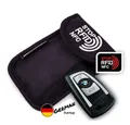 Produktbild: MakakaOnTheRun Schlüsseltasche KeySafe Case, Diebstahlschutz, Ausleseschutz, Autoschlüssel, Schlüsseletui, schwarz, mit Karabiner und Gürtelschlaufe
