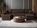 Produktbild: Lookway Wohnlandschaft CARLOS U CORD Gepolstertes Sofa in U-Form, Schlaffunktion