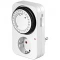 Produktbild: AccuCell Zeitschaltuhr Analog 24 Stunden weiß mit manueller Einstellung 51276