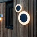 Produktbild: NewGarden WALLY DISK 27 rund Sensor Wandleuchte LED für Balkon und Garten Innen & Außen IP65 - Schwarz