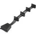 Produktbild: Silverstone Festplatten Anschlusskabel [1x SATA-Strom-Stecker 15pol. - 4x SATA-Strom-Buchse 15pol.] 1.80 m Schwarz