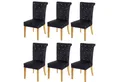 Produktbild: MCW Esszimmerstuhl MCW-D22-6 (Set, 6 St), 6er-Set, Sitzbezug mit Knopfsteppung, Dekorativer Metall-Nietenbesatz