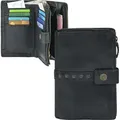 Produktbild: Bear Design Portemonnaie Damen Geldbörse Leder 10x15cm Geldbeutel Cow Lavato schwarz CL15087-black