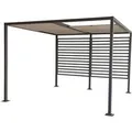 Produktbild: Jet-Line Gartenpavillon Amun aus Alu mit Schiebedach 3 x 4 Meter in Anthrazit/Braun