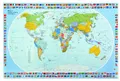 Produktbild: VELOFLEX 4671000 - Schreibtischunterlage Weltkarte, 40 x 60 cm, rutschfest, abwischbar, mit transparenter Antireflex-Schutzfolie, Schreibtischauflage, Malunterlage, Bastelunterlage, 1 Stück