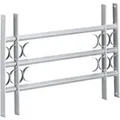 Produktbild: Relaxdays Fenstergitter Stahl Grau Ausziehbar Einbruchschutz 45 cm x 70-105 cm