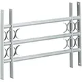 Produktbild: Fenstergitter Einbruchschutz, Ausziehbar, Für Außen, Stahl, 450 X 700-1050 Mm, Sicherheitsgitter, Grau - Relaxdays
