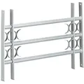 Produktbild: Fenstergitter Einbruchschutz, Ausziehbar, Für Außen, Stahl, 450 X 700-1050 Mm, Sicherheitsgitter, Grau - Relaxdays