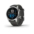 Produktbild: Garmin Fenix 7S Silber mit graphitfarbenem Armband
