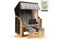 Produktbild: Strandkorb Hanse Strandkorb Strandkorb 2-Sitzer Ostsee Volllieger Beige Anthrazit, BxTxH: 120x80x160 cm, Ostsee Volllieger, Ostsee 2-Sitzer Modell 2025, Stabiles Wacholder mit handgefertigtem Polyrattangeflecht