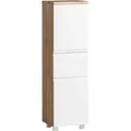 Produktbild: Midischrank Varese ca. 40x130 cm Weiß/Eiche