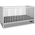 Produktbild: Finori Image 66B Babybett Weiß inkl.Lattenrost mit 3 herausnehmbaren Stangen
