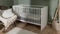 Produktbild: Babybett Gitterbett Kinderbett Juniorbett Blanc weiß inkl. Lattenrost 70x140
