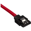 Produktbild: CORSAIR Premium Sleeved SATA Data Cable Set with Straight Connectors, Red, 60cm