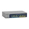 Produktbild: NETGEAR MS108EUP 8 Port 2.5 gbit Switch | Multi-Gigabit LAN PoE Switch (Managed Netzwerk Switch Ultra60 PoE++, 230W PoE Budget mit 4 PoE+/++ Ports, lüfterlos, WiFi-6 Access Point Konnektivität)