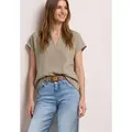 Produktbild: STREET ONE Blusenshirt aus reiner Baumwolle beige 34 EU