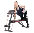Produktbild: CITYSPORTS Hantelbank Klappbar Multifunktions Trainingsbank für Ganzkörper-workout, Schrägbank 8 in 1 Fitnessbank für zu Hause 150kg Gewichtskapazität