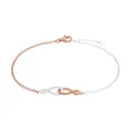 Produktbild: Amor Damen-Armband Infinity Bicolor 925 Silber teilvergoldet Zirkonia weiß 21 cm - 537254