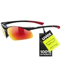 Produktbild: uvex sportstyle 223 - Sportbrille für Damen und Herren - 100% UVA-, B, C Schutz - druckfreier Sitz & perfekter Halt - black/red - one size