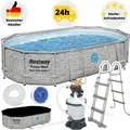 Produktbild: Bestway Pool Power Steel mit Sandfileranlage Gartenpool Komplett-Set Oval 56946